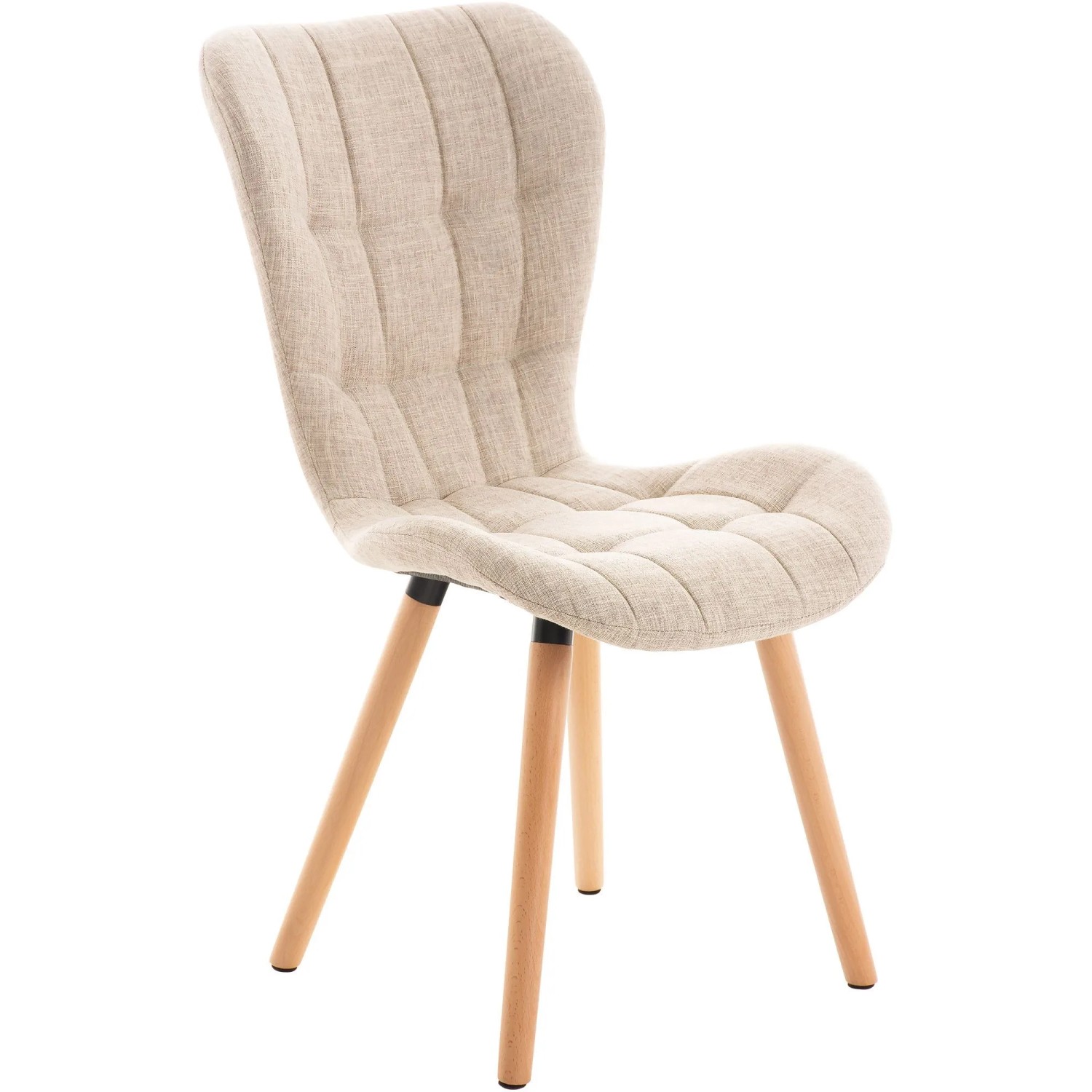 CLP Esszimmerstuhl Elda Stoff Creme