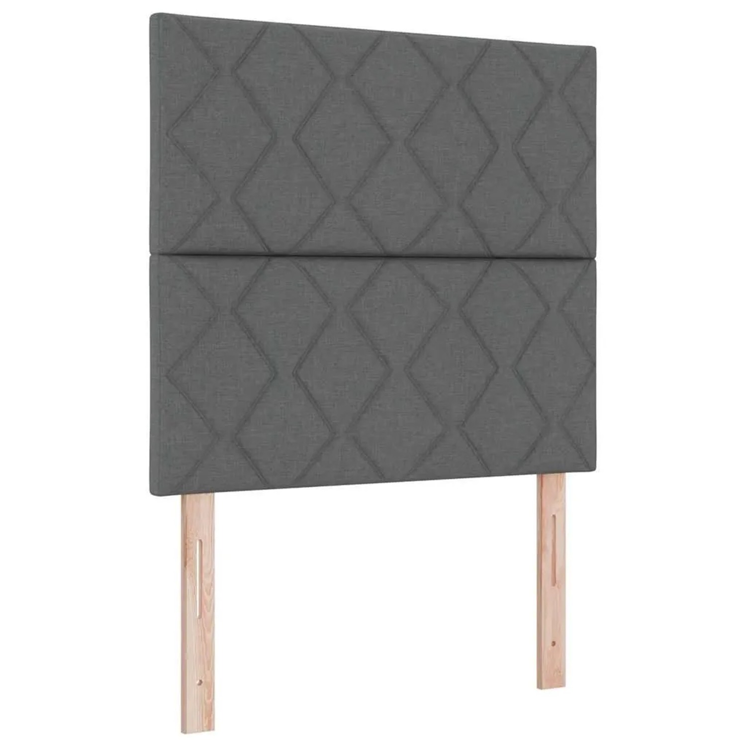 vidaXL LED Boxspringbett mit Matratze Dunkelgrau 100 x 200 cm Stoff 3343153