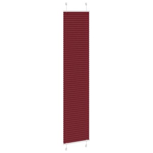 Bordeauxrotes Plissee 50x200 cm aus Polyester, ideal als Sicht- und Sonnenschutz am Fenster.