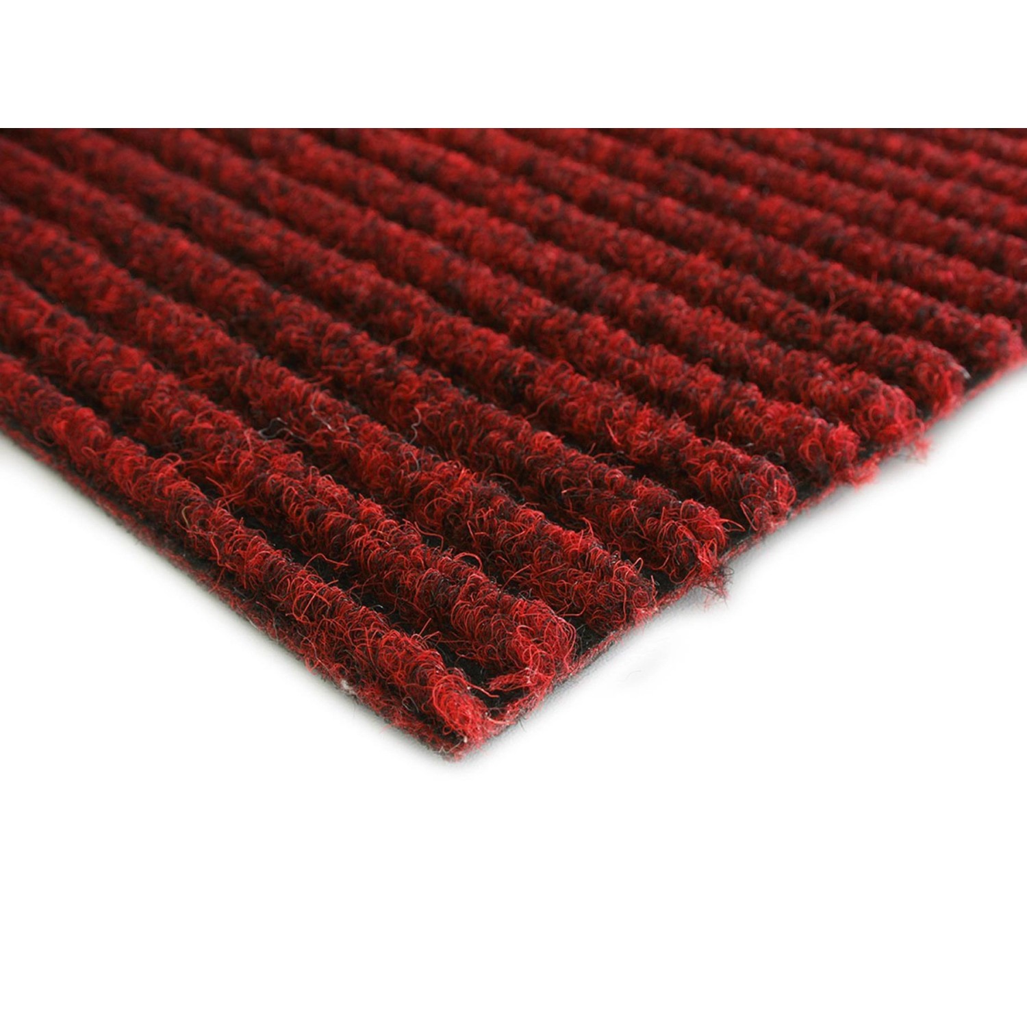Roter Primaflor Sauberlauf Magnum Teppichläufer, robust und zuschneidbar.