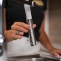 VIZIO Küchenarmatur BOD, verchromt/weiß, mit Handbrause. Einhebelmischer für Spültisch.