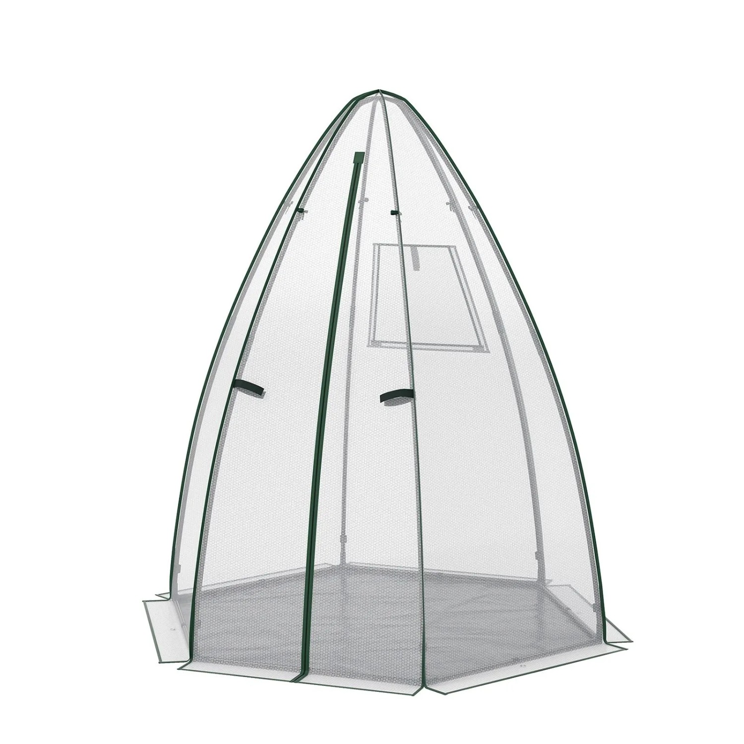 Costway Gewächshaus mit Reißverschlusstür Netzfenster Tomatengewächshaus