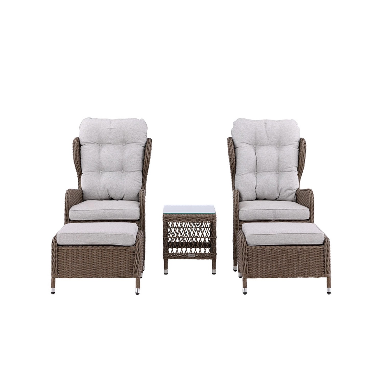 ebuy24 Washington Loungeset 2 Sessel 2 Hocker 1 Couchtisch Natur Tisch cm H günstig online kaufen