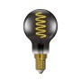 Arcchio E14 LED Lampe, rauchgraues Glas, warmweißes Licht, dimmbar.