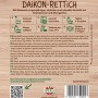 Sperli Bio Keimsprossen-Saat Daikon-Rettich Packung mit Anzuchtanleitung.