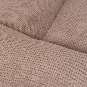 Detailaufnahme: Beiges Knuffelwuff Hundebett Sofia aus Velours, orthopädisch.