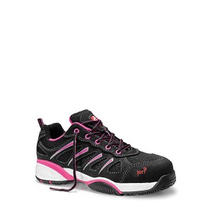 Jori Damen-Sicherheitshalbschuh JoFit Lady Low S1P Gr. 40, schwarz/pink, für Arbeitssicherheit.