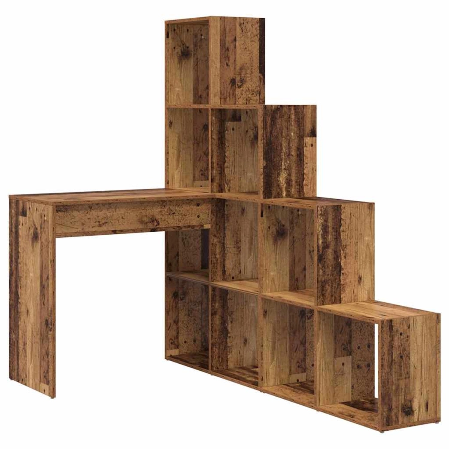 vidaXL Eckschreibtisch Altholz 101,5 x 149,5 x 149,5 cm Holzwerkstoff 33372 günstig online kaufen