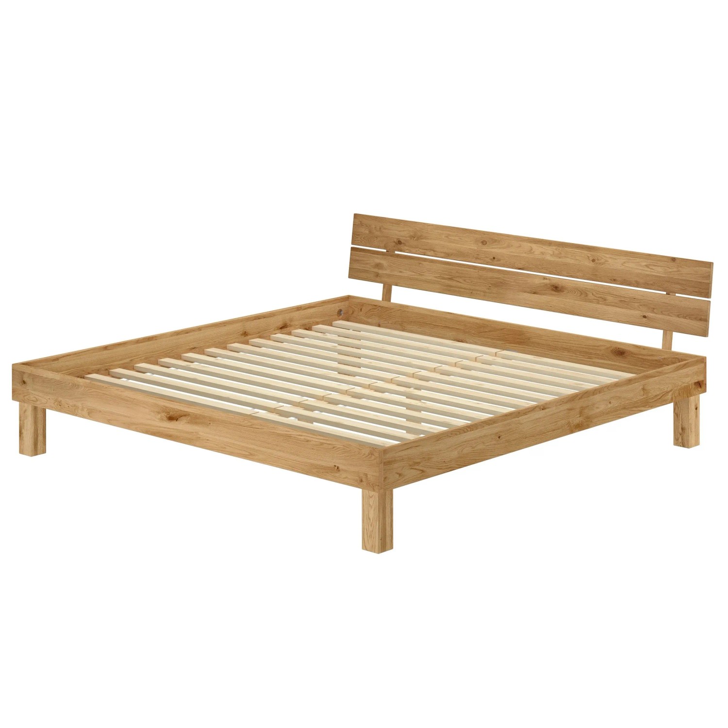 Erst-Holz Kingsize Bett Massivholzbett Eichenbett Geölt 200 x 200 cm Modell 88 Rollrost inkl.