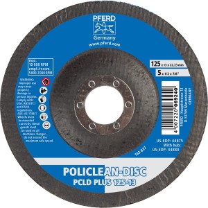 Pferd PCLD Plus Vlieswerkzeug, 125 mm Durchmesser, für Schleifmaschinen. Zum Reinigen und Aufrauen von Oberflächen.