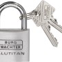Burg-Wächter Vorhangschloss 770 40 SB aus Aluminium mit Schlüssel