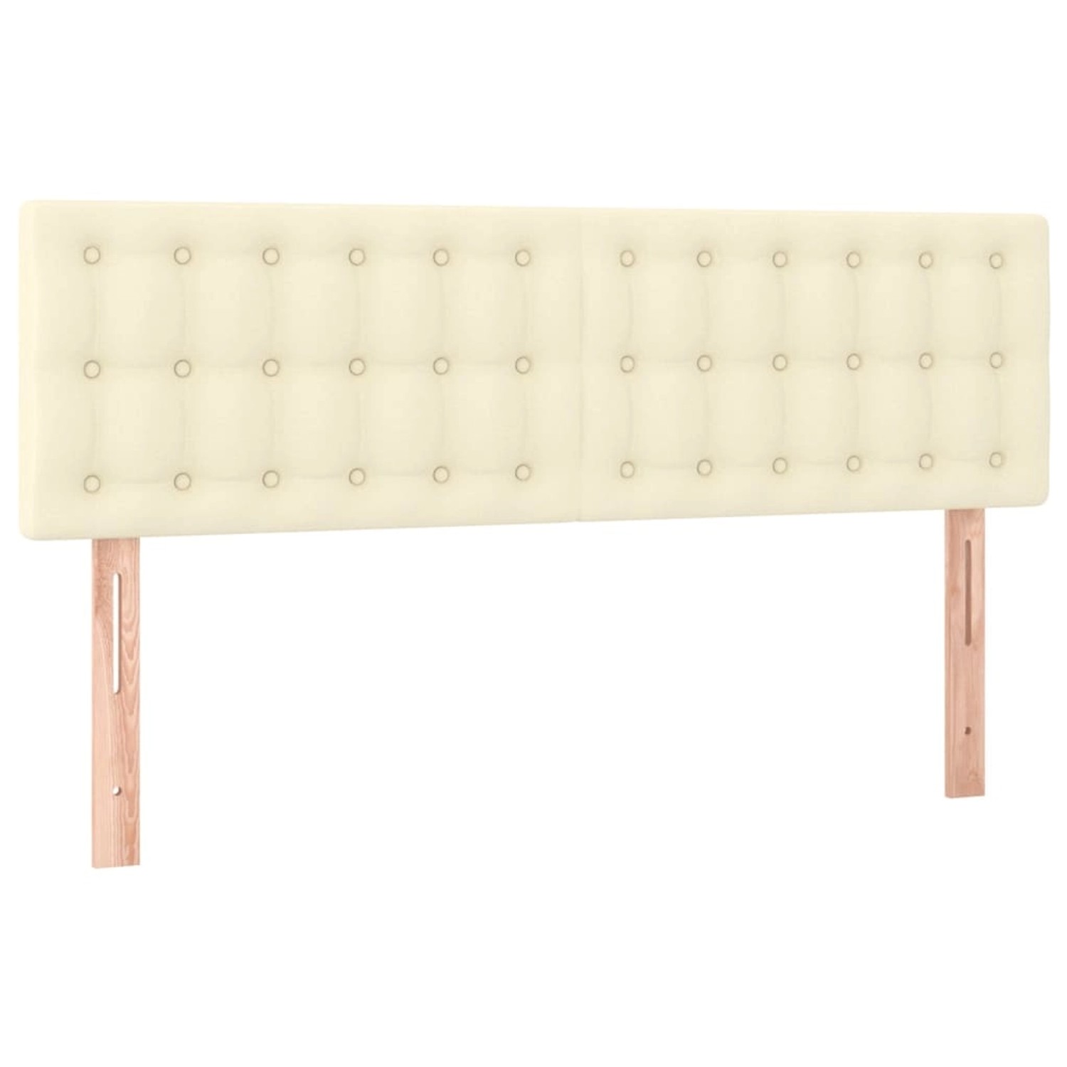 vidaXL LED Kopfteil Creme 144x5x78/88 cm Kunstleder 3121704