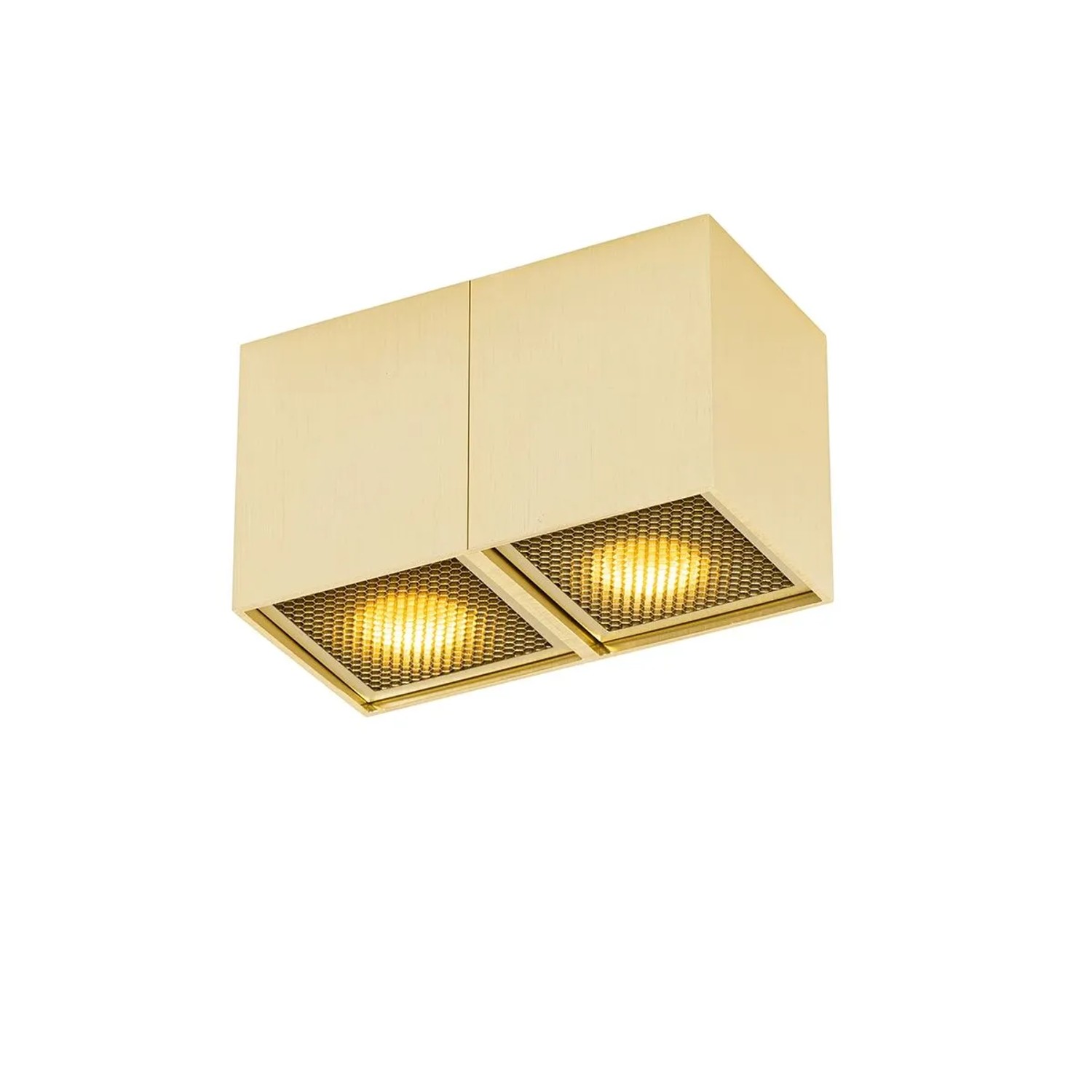 QAZQA Design Spot Gold 2 Flammig Qubo Honey