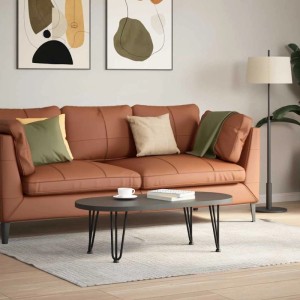 Schwarze vidaXL Haarnadelbeine (4 Stk.) aus Stahl für Couchtisch, 30 cm hoch.