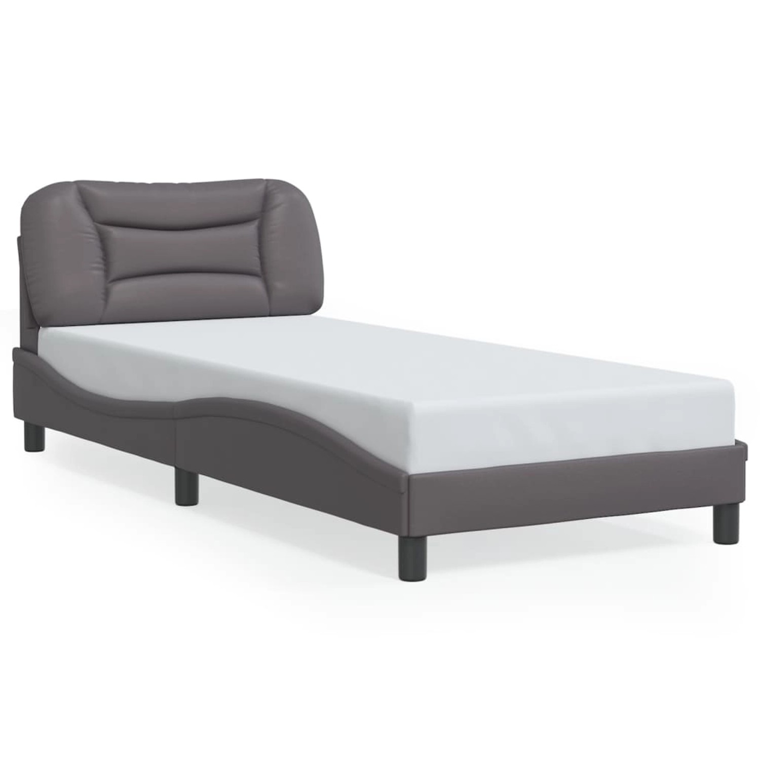 vidaXL Bettgestell ohne Matratze Hvar Grau 80x200 cm Kunstleder 3207963 günstig online kaufen