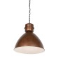 QAZQA Hängelampe Flynn in Rostbraun, Industrie-Design. Pendelleuchte mit E27-Fassung.