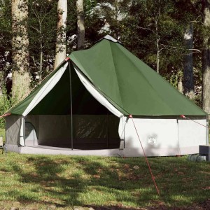 vidaXL Tipi-Familienzelt 12 Personen Grün Wasserdicht 94591