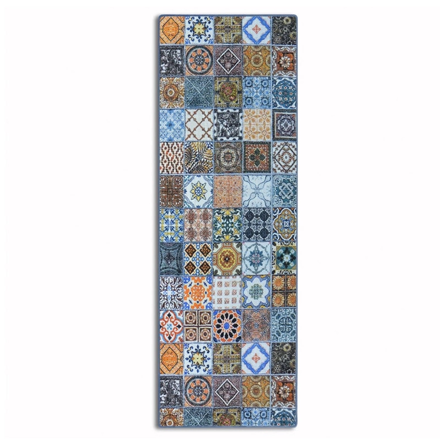 KARAT Teppichläufer Bonita nach Maß Wohnteppich im Patchwork Design 80 x 40 günstig online kaufen