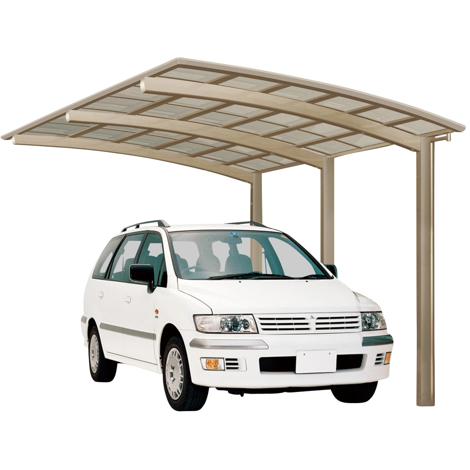 Ximax Alu Carport Portoforte Typ 110 Edelstahl-Look XS 241x495cm Sonderfertigung