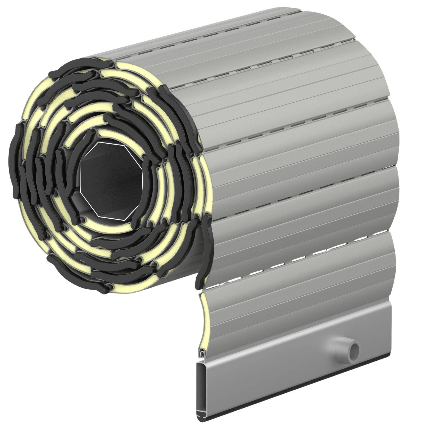 Rollwin Rollladen Alu Maxi 52 Grau Fertigmaß 100 x 130 cm (BxH) Rolladenpan günstig online kaufen