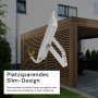 Weißer LUXULA LED Strahler 30W für Außen, schlankes Design, warmweißes Licht.