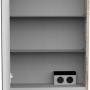 Offener Fackelmann Spiegelschrank SBC Eiche Natur 50cm mit zwei Einlegeböden.