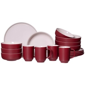 Ritzenhoff & Breker Jasper Kombiservice, 16-teilig, Beere: Teller, Schalen und Tassen in modernem Design.