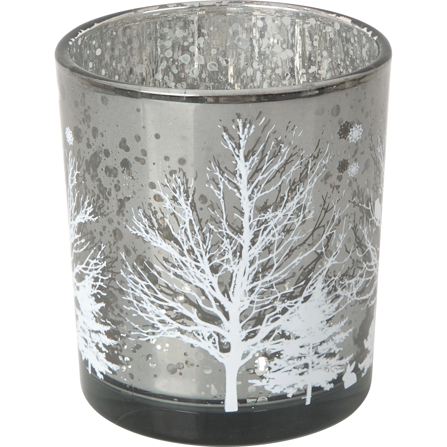 Teelicht-Glas Baum Mehrfarbig Ø 7 cm x 8 cm 3-fach sortiert günstig online kaufen