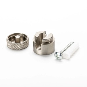 Orion Lightstyle Wand- und Deckenpins (3 Stk.) aus Metall in Nickel Matt zur Kabelbefestigung.