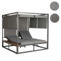 Hellgraue MCW Lounge-Gartenliege M63 mit verstellbaren Seitenwänden und Liegefunktion.