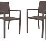 4er Set Garden Pleasure Stapelstühle Malaga aus Aluminium und Kunststoffgeflecht.