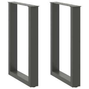 vidaXL Esstischbeine U-Form 2 Stk Anthrazit 50x72-73 cm Stahl 4013178