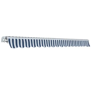 furnicato Gelenkarmmarkise, 400 cm, blau-weiß gestreift, für Terrasse & Garten.