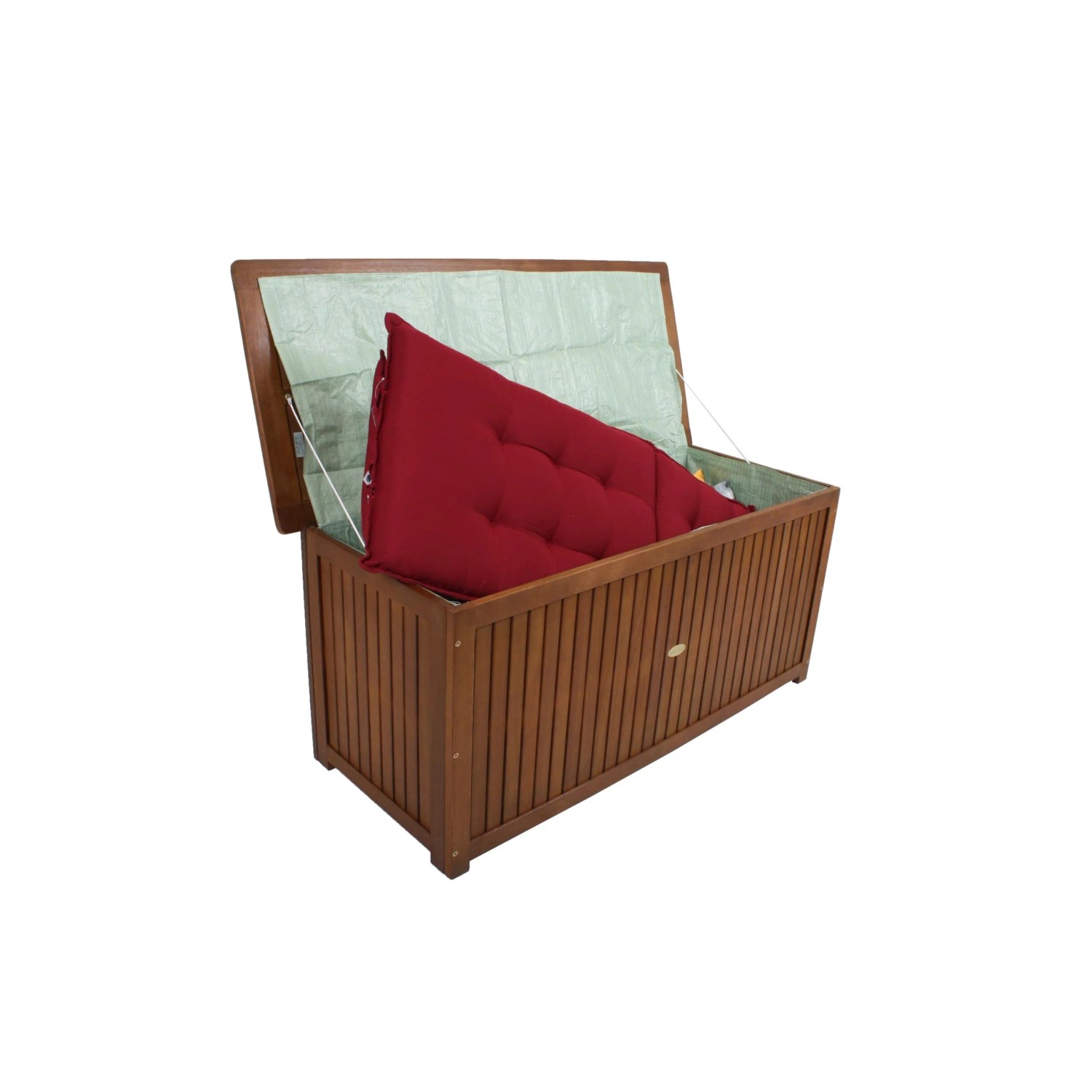 DELUKE Auflagenbox JOANA Natur Akazie Gartenbox Aufbewahrungsbox Kissenbox Gartentruhe Outdoor_7