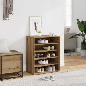 vidaXL Schuhregal Artisan-Eiche 60x35x70 cm Holzwerkstoff 856701