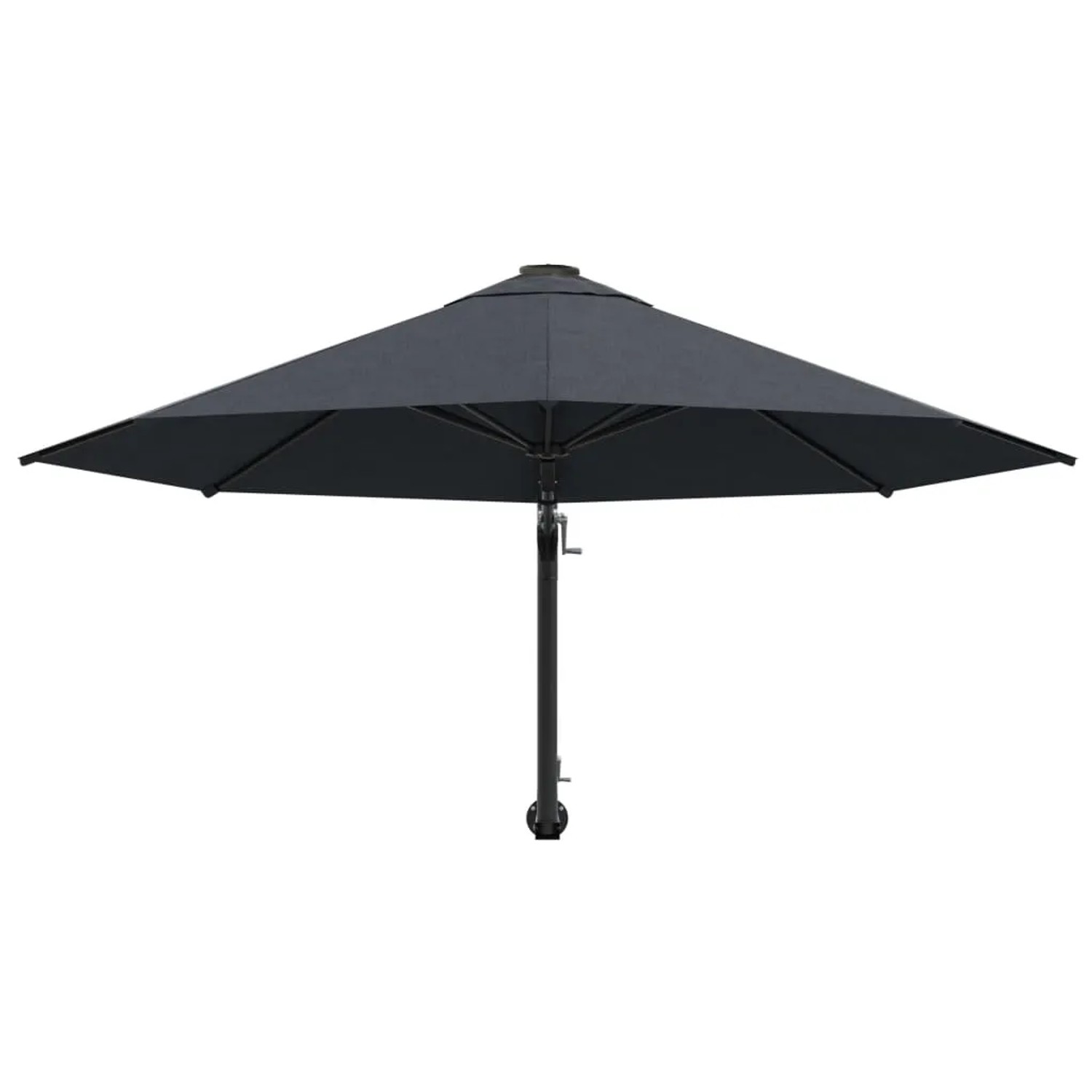furnicato Wand-Sonnenschirm, 300cm, Anthrazit. Balkonschirm mit Metallmast und Kurbel.