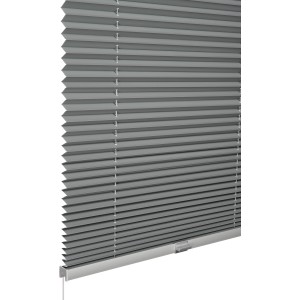 Graues Schöner Wohnen Thermo-Plissee Ella, 60x130 cm, für Fenster, Verdunkelungsplissee.