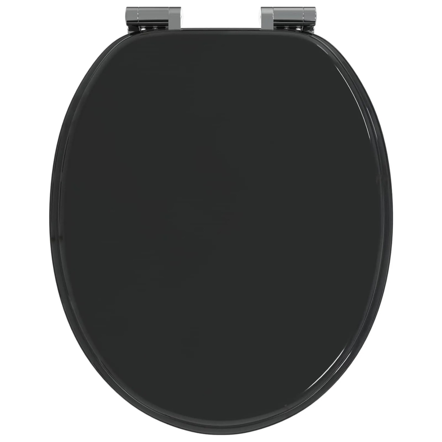 vidaXL Soft-Close Toilettensitz Schwarz 44 x 38 cm MDF-Platte 42027173_4