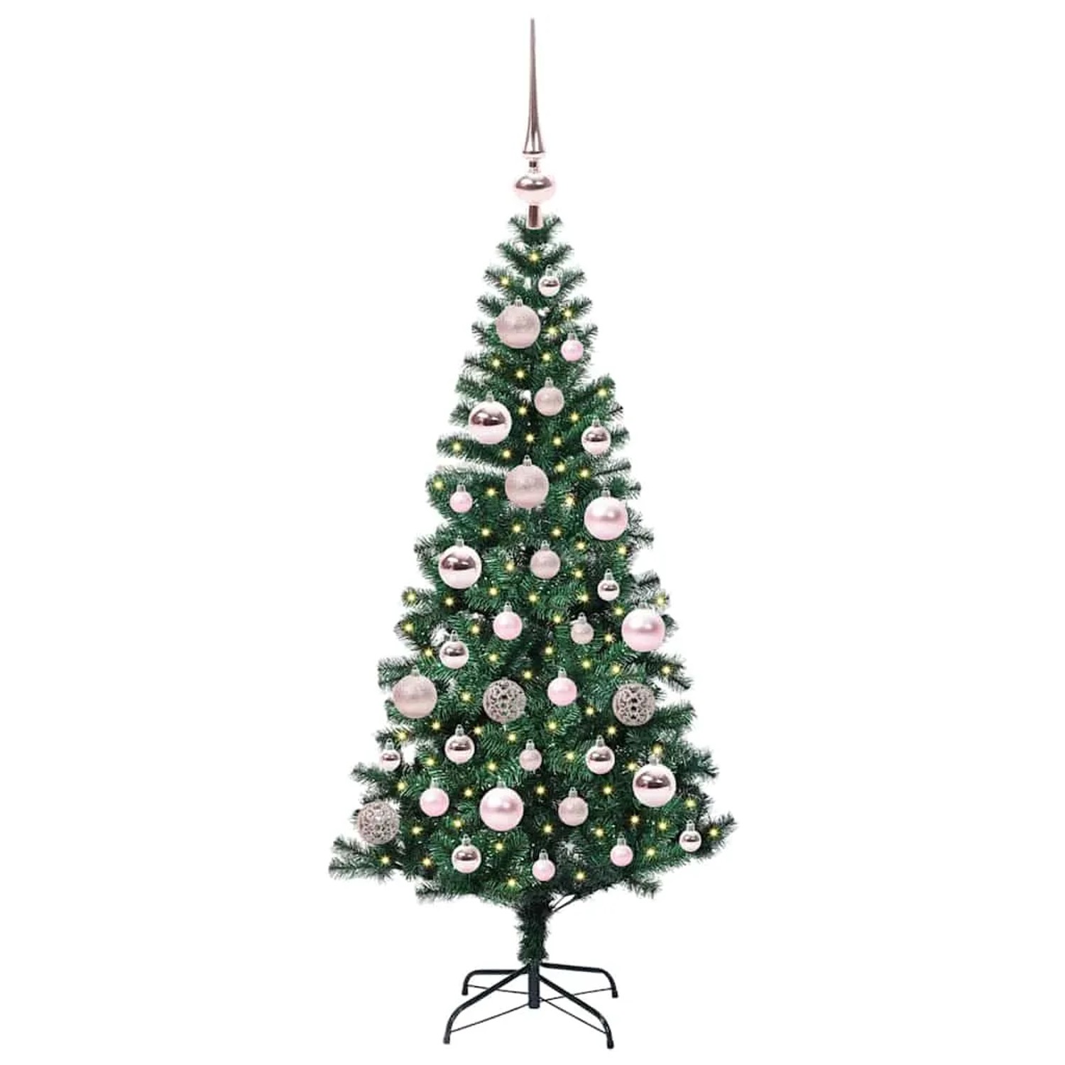 vidaXL Künstlicher Vorbeleuchteter Weihnachtsbaum Grün 120 cm 3396738