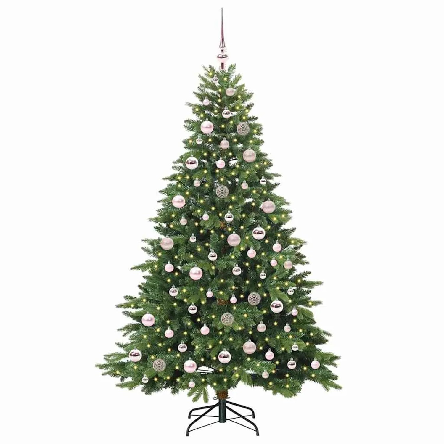 vidaXL Künstlicher Weihnachtsbaum mit 300 LEDs Grün 180 cm PE und PVC 3397551