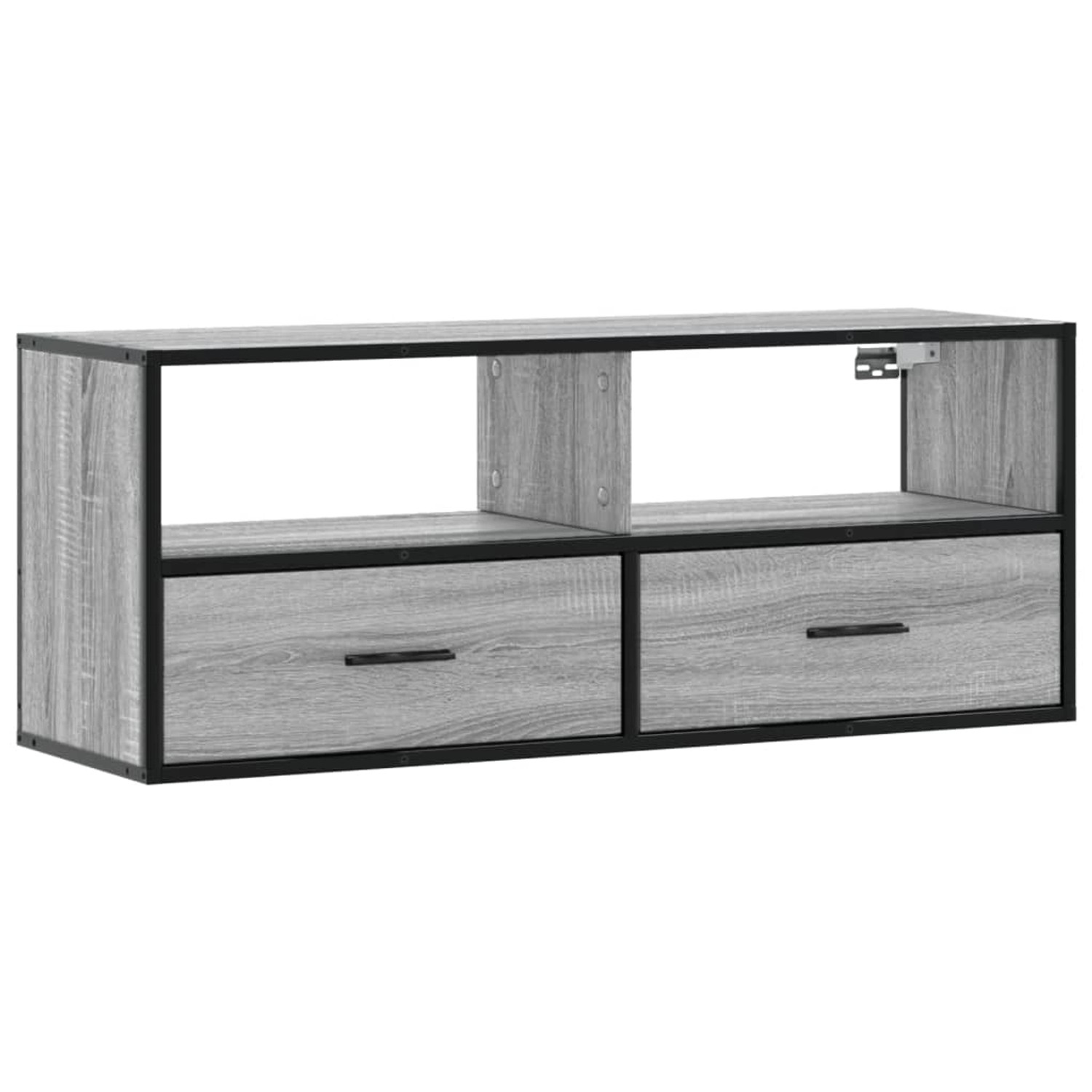 vidaXL TV-Schrank Grau Sonoma 100x31x39,5 cm Holzwerkstoff und Metall 84893 günstig online kaufen