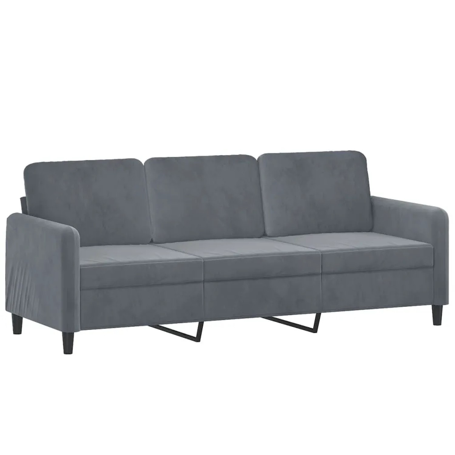 vidaXL 3-Sitzer-Sofa Dunkelgrau 180 cm Samt 359453 günstig online kaufen