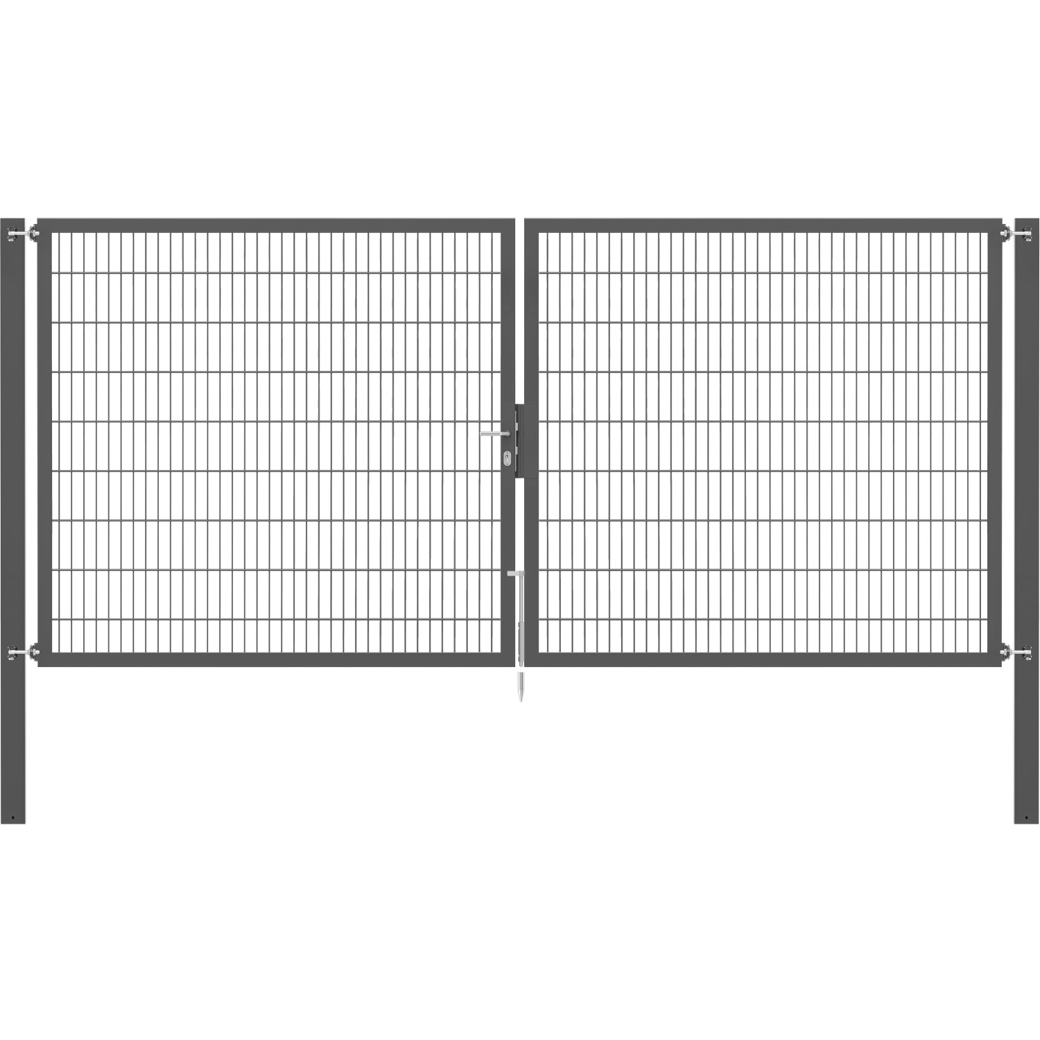 Doppeltor Flexo Plus 400 cm x 180 cm Pfosten 100 cm x 100 cm Anthrazit