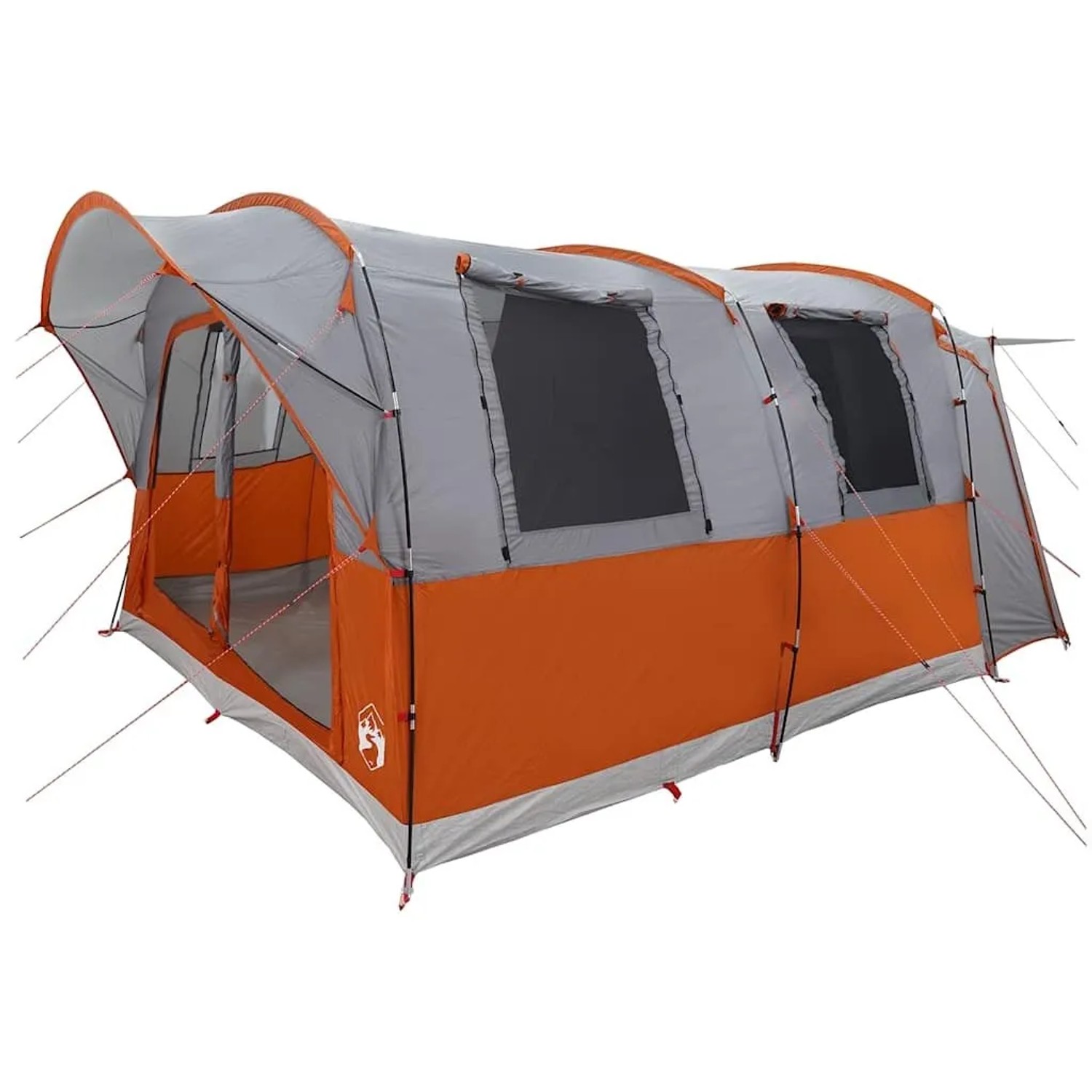 vidaXL Autozelt 4 Personen Grau und Orange Wasserfest 4009502