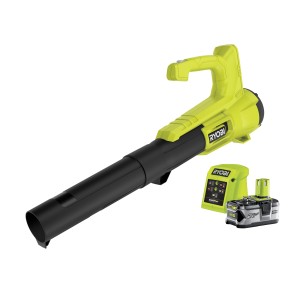 Ryobi Akku-Laubgebläse RY18BLA-140 One+ 18 V mit Akku und Ladegerät.