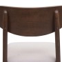 Rückansicht: MCW Esszimmerstuhl M59, 6er-Set, dunkles Holzgestell, creme Sitzfläche.