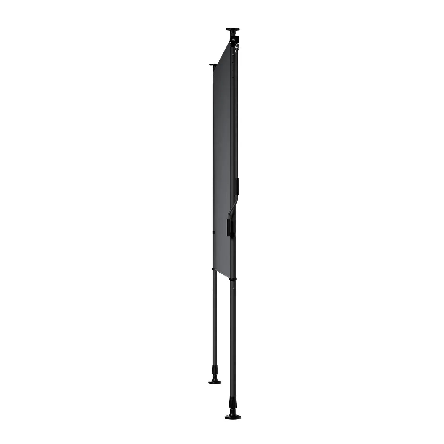 Juskys Senkrechtmarkise Barbados, 120x310 cm, Grau. Klemmmarkise für Balkon & Terrasse.