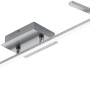 Moderne LED-Deckenleuchte Arvin in Nickel matt mit RGBW Funktion für stimmungsvolles Licht.