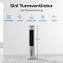 Balter Turmventilator VT-09-WH mit Ionisator und Wasserkühlung, 103cm hoch, im Raum.