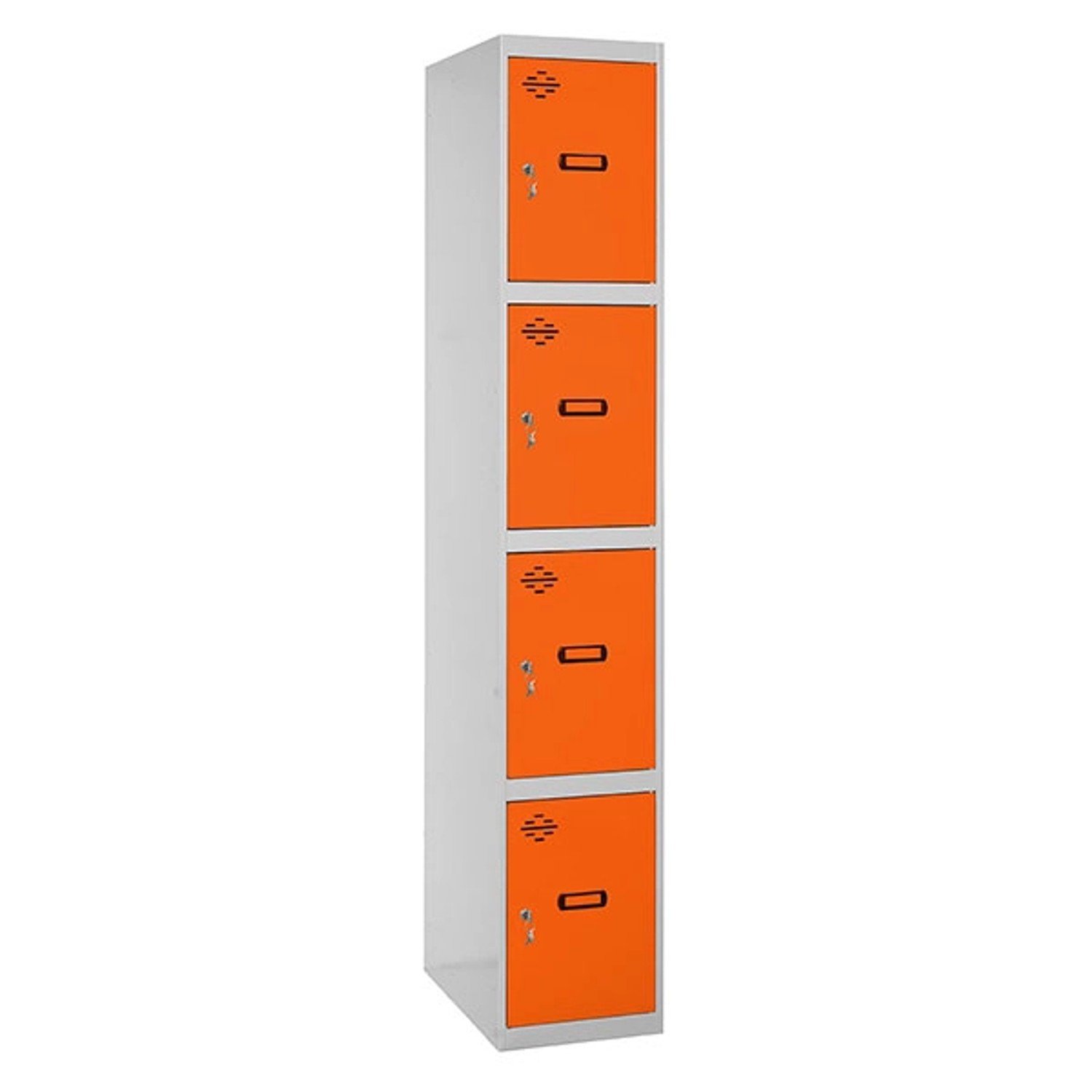 PROREGAL Spind AMEGO HxBxT 180 x 40 x 50 cm 4 Abteile Grundmodul Grau-Orang günstig online kaufen